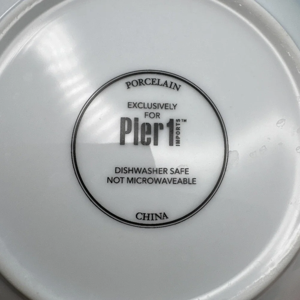 PIER 1 Christmas Tree Plate 3 Colors‎ Holiday Appetizer Canape Dessert 6
